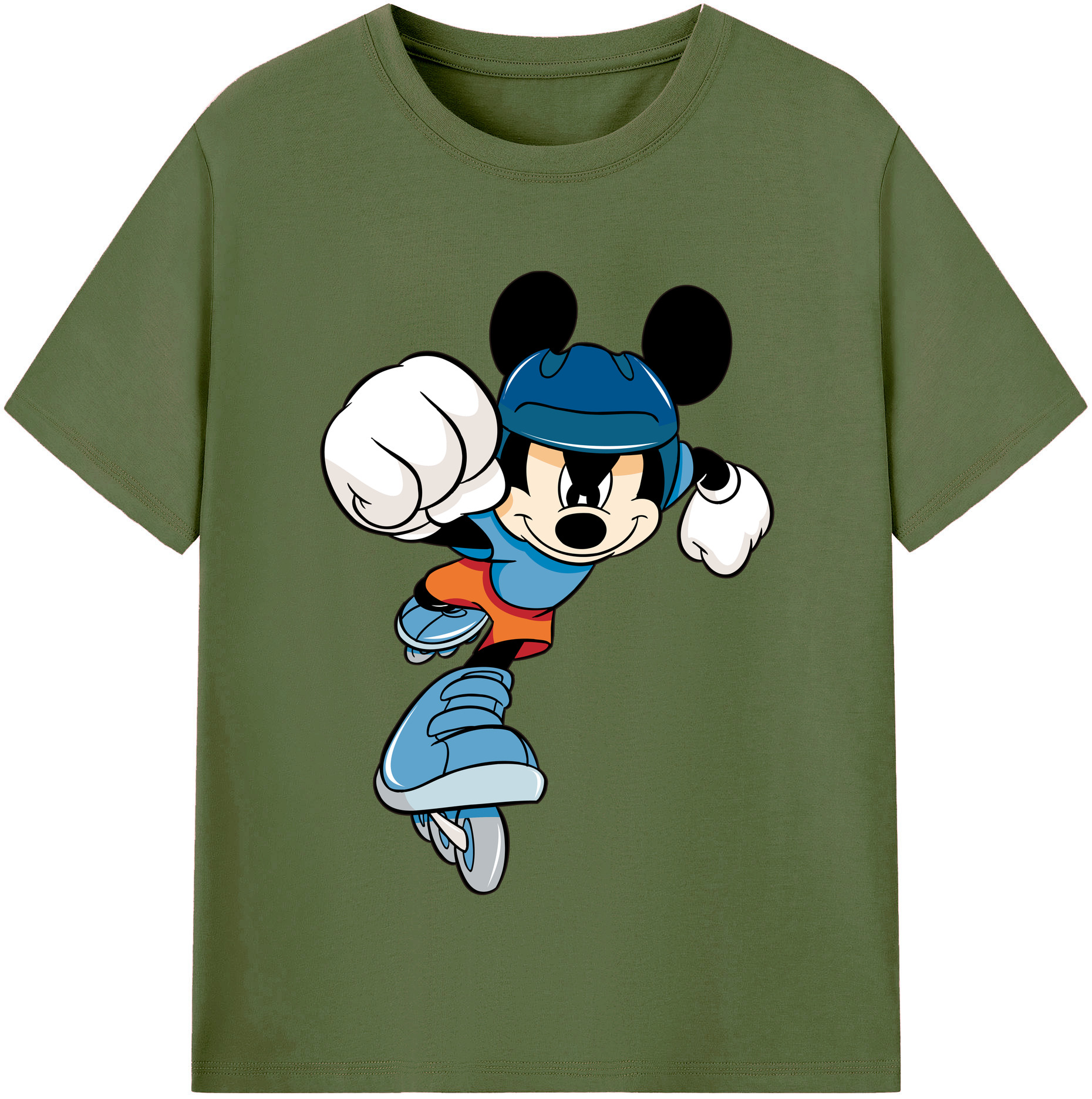 （画像用） ミッキーマウス Mickey Mouse 綿100％半袖Tシャツ（フロントプリント）